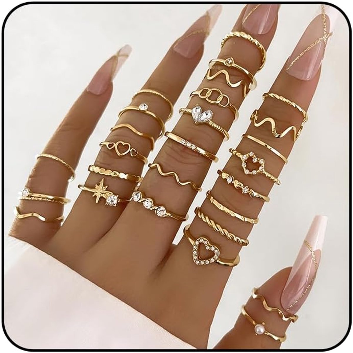 Ringen voor dames, boho gouden stapelringen, duimring, vingerring, stapelbare knokkelringen