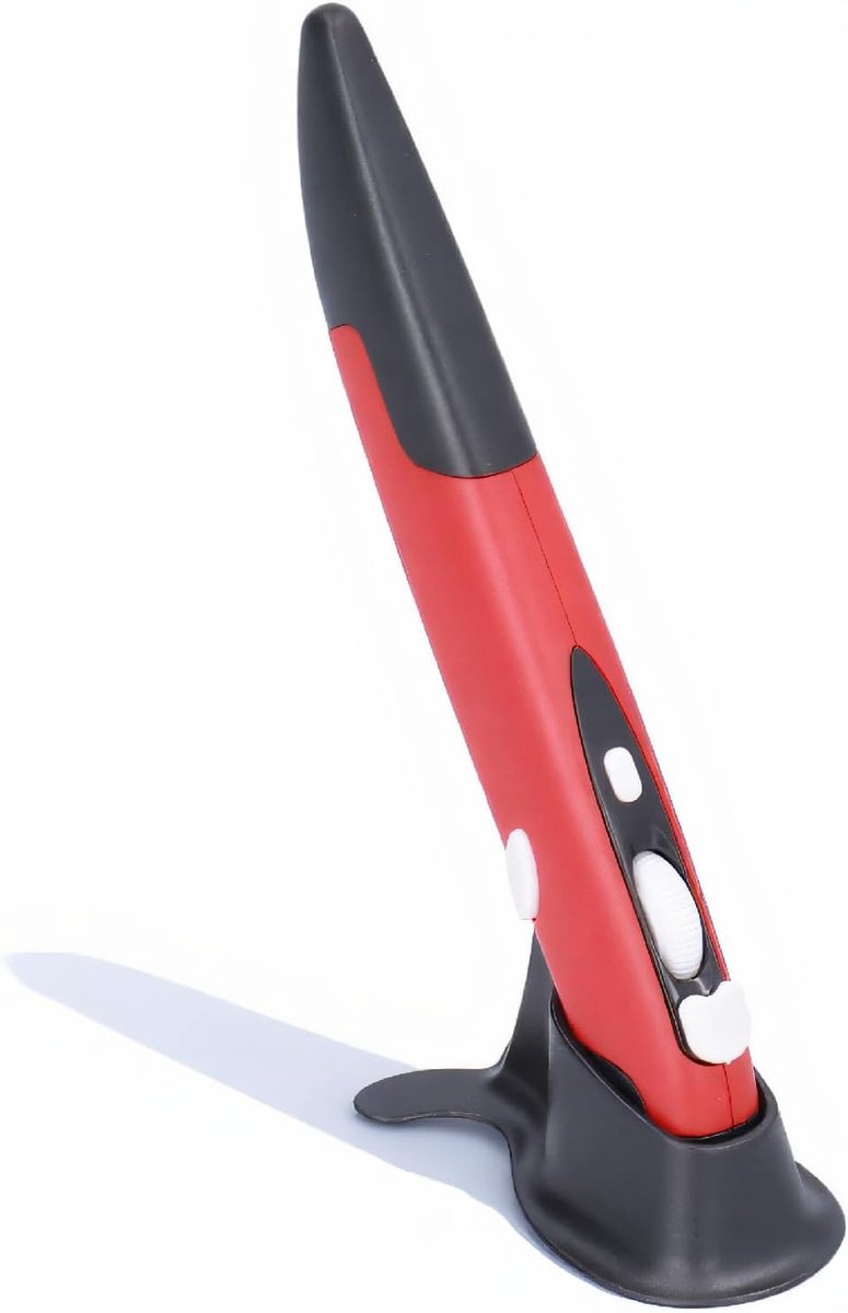 Optische Zakpenmuis, Ergonomie 2.4G USB Draadloze Optische Penmuis, Verstelbare 3 DPI 1600 Handschriftminimuizen voor Pc Laptop Notebookcomputer(rood)