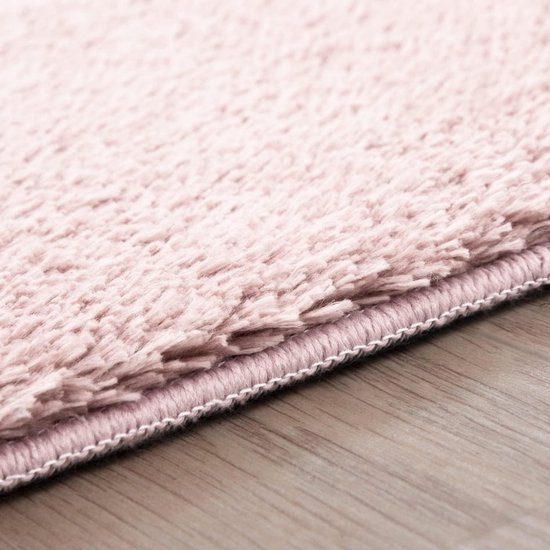 Home Vloerkleed Kinderkamer Meisjes Jongens Pastel Effen Kleur Modern Wasbaar, Kleur:Roze, Maat:140x200 cm — afbeelding 2