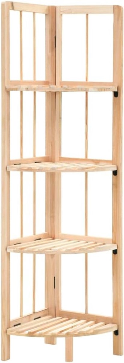 Boekenplank, boekenkast, opbergrek, bookcase, hoekkast, geschikt voor hal, slaapkamer, studeerkamer, kantoor, cederhout, 27 x 27 x 110 cm