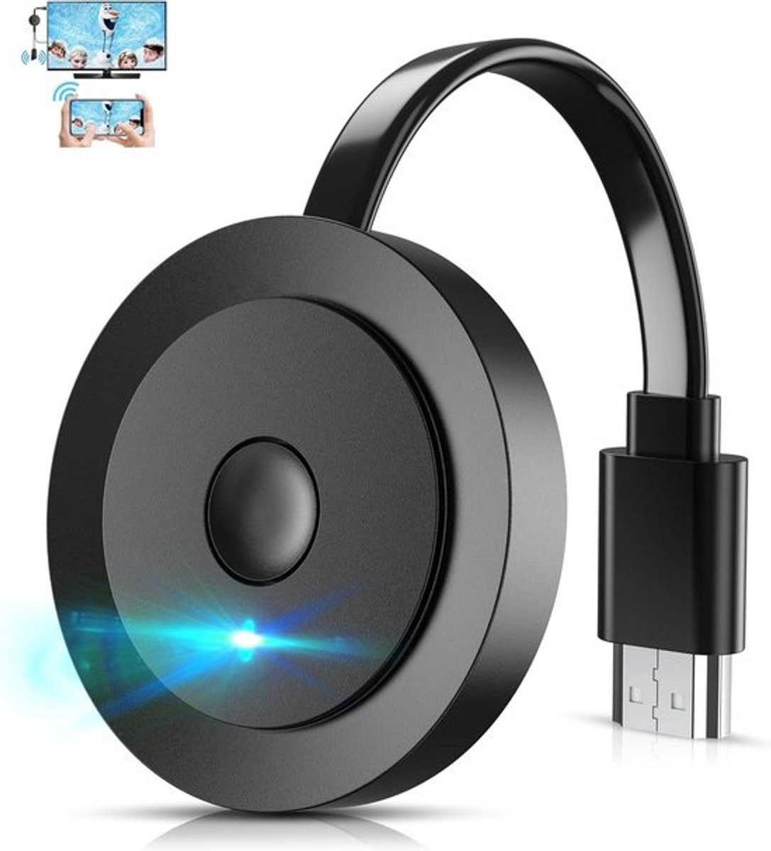 Draadloze HDMI-dongle - Streamingadapter voor tv - Scherm delen - 4K HD-resolutie - 5x5x15 cm
