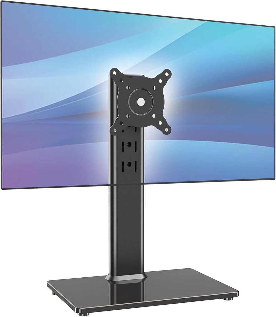 SnelShoppen - Verstelbare TV Beugel voor 13-32 Inch TV's, Monitor Steun met 360 Graden Rotatie, Kantelen, Hoogte Verstelbaar, VESA 100x100, Tot 35 kg