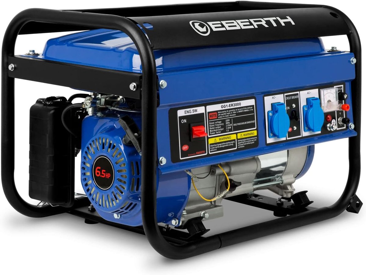 Krachtige benzinegenerator 3000 Watt - 60 x 44 x 46 cm | Industrohome