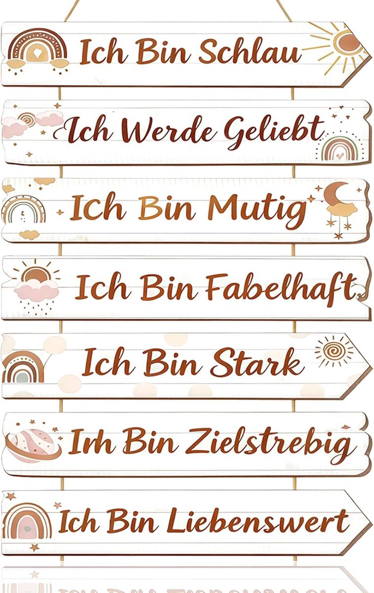 SnelShoppen - Houten Dierensignaal voor Kinderkamer, Inspirerende Quotes Wanddecoratie, Schattige Baby Kamer Decoratie, Cadeau voor Kinderen, Deurdeco