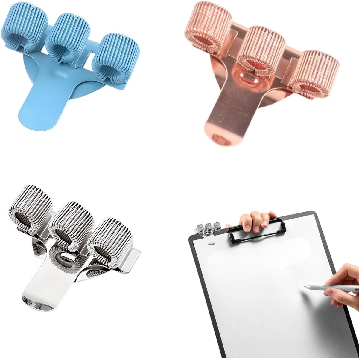 SnelShoppen - 3 Stuks RVS Penhouders, Verstelbare Penhouder, Pocket Clip voor Schrijfgerei, Klem voor Verzorgingsaccessoires, Ideaal voor Thuis, Kanto