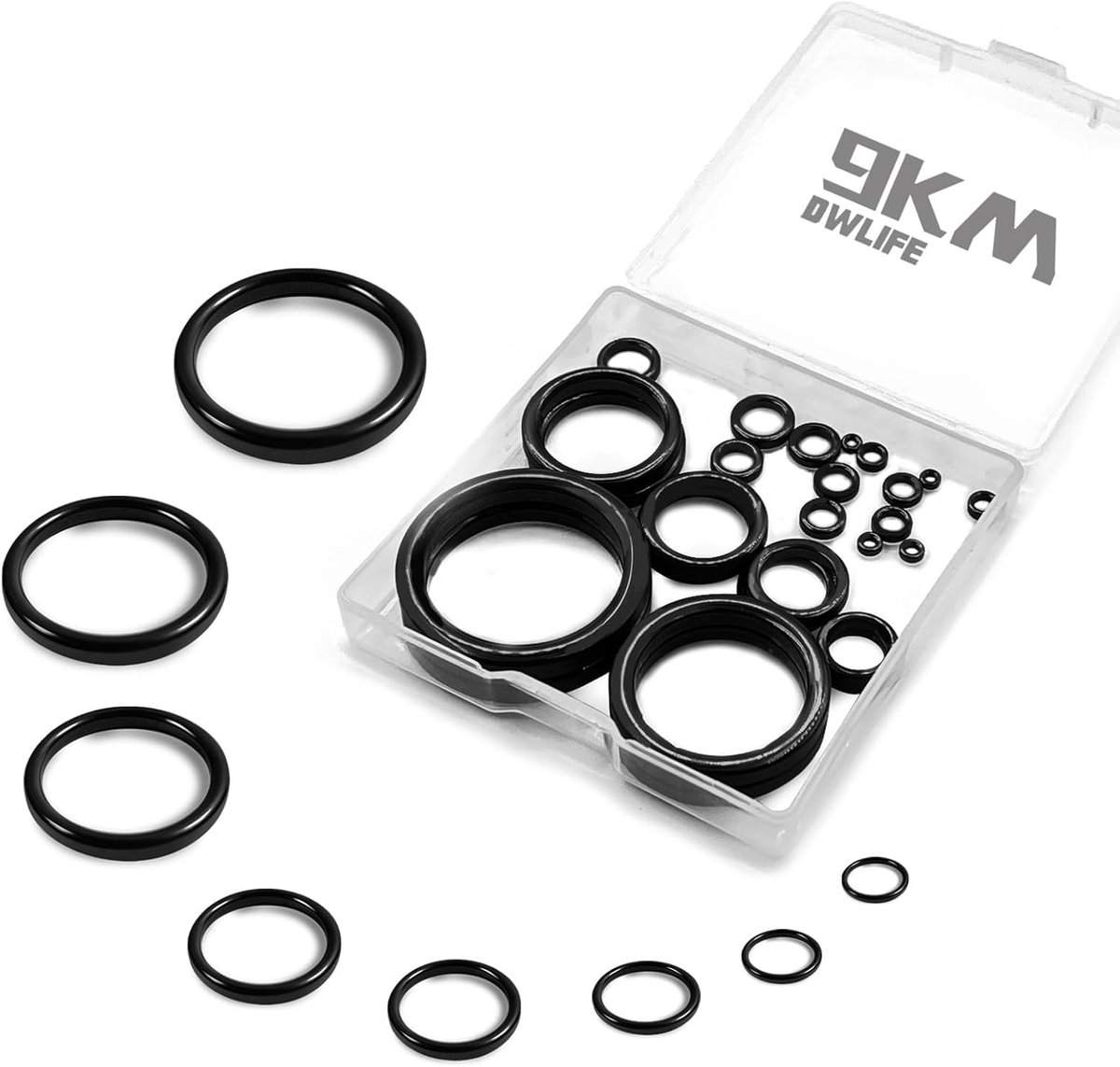 SnelShoppen - Fishing Rod Repair Kit - 60 Delen, Vissershengel Oogherstelset, 12 Maten, Keramische Ringen, Vervangingsset voor Hengel, Perfect voor Sp