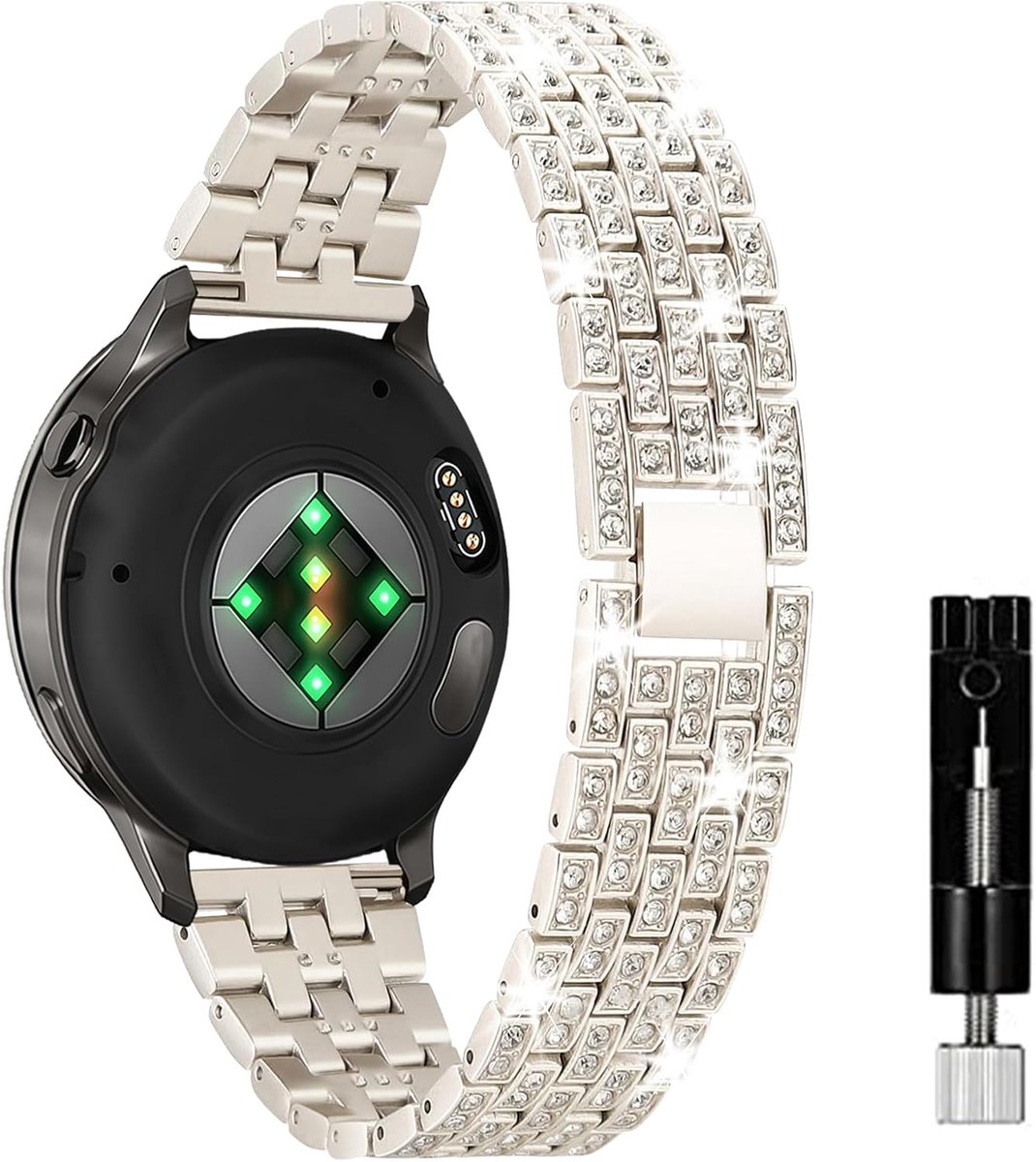 Horlogeband 22mm - Rvs - Glanzend - Stijlvolle vervangband voor Garmin - ShopVlot