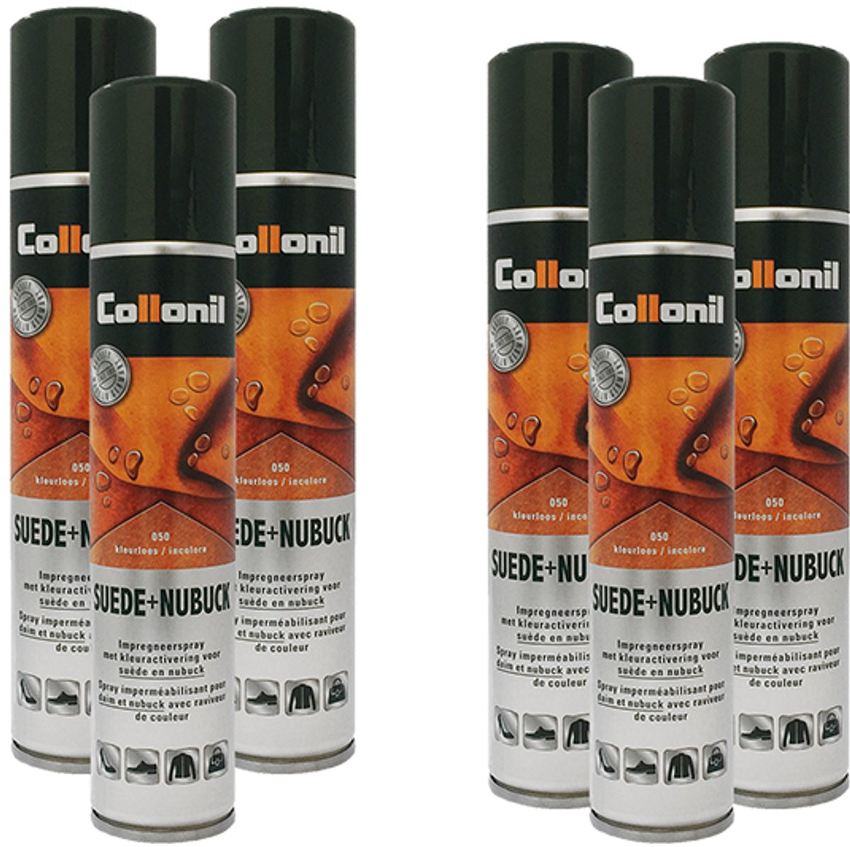 6x Suède spray & Nubuck spray - bulk kortig - Collonil suede+nubuck – Kleurloze