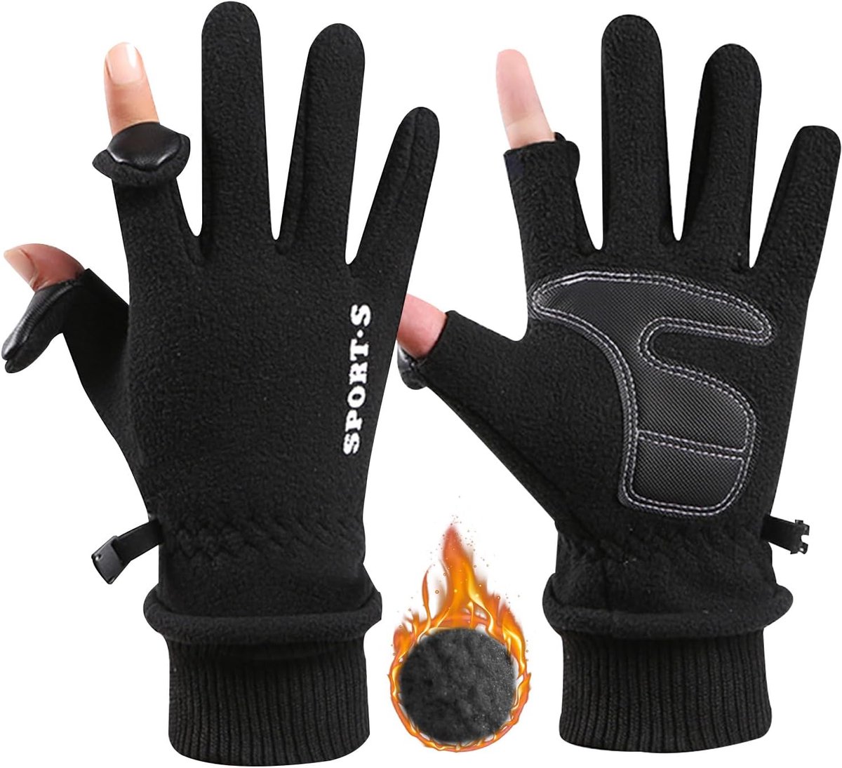 Dailygoods- Motorhandschoenen Winter - Touchscreen - Antislip - Winddicht - Thermisch - Geschikt voor Fietsen/Rennen - Handschoenen