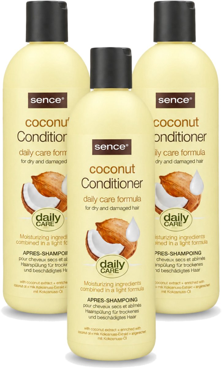 3 x Sence – Conditioner – Coconut – 400 ml - Voordeelverpakking - 3 stuks