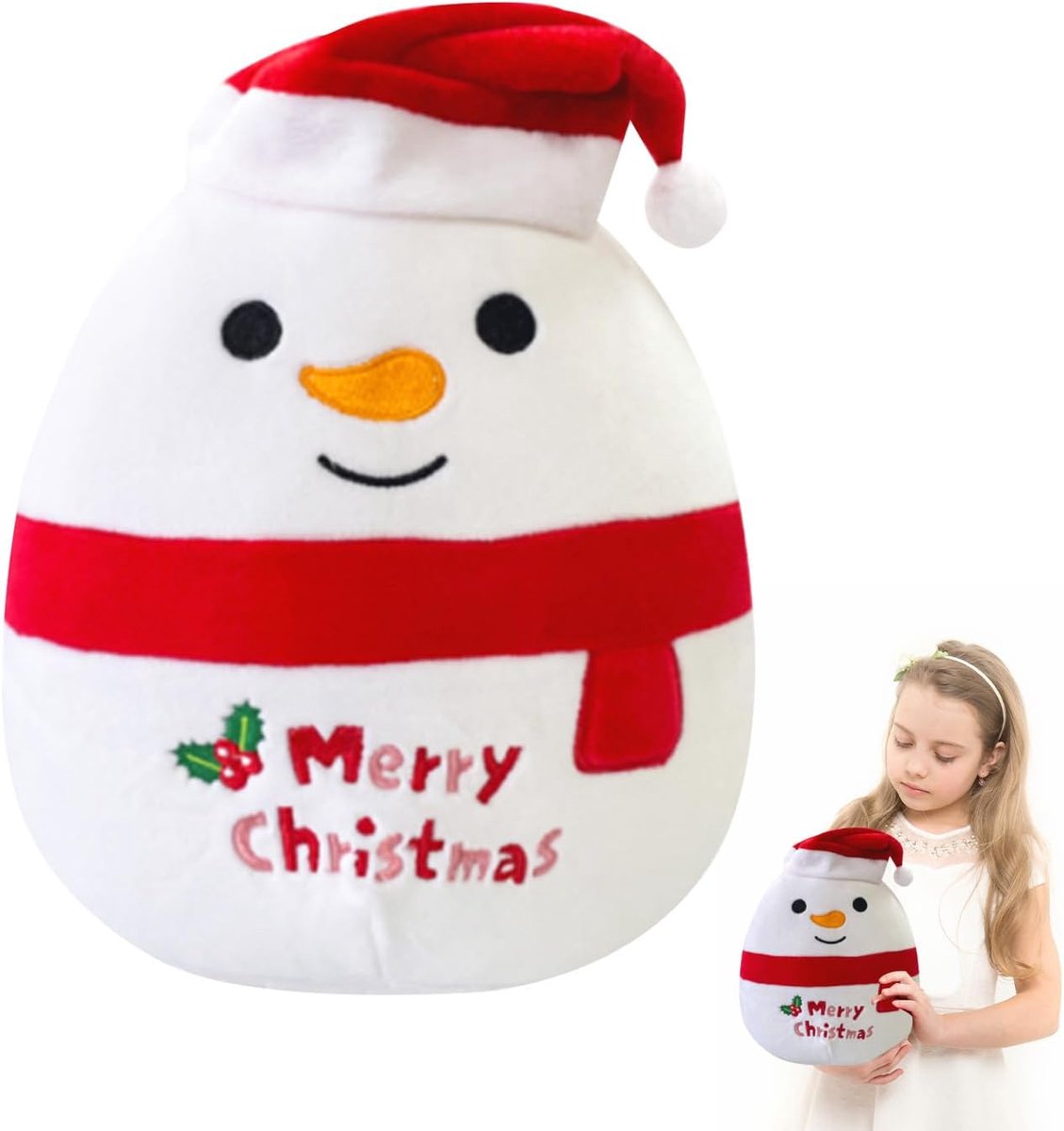 Yayafunfun Pluche kerstdier, 30 cm, pluche pop, pluche pop, sneeuwpop