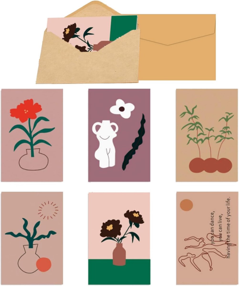 Wenskaarten met Enveloppen Bohemian Stijl Blank Note Kaarten 4x6 Inch Uitnodiging Kaarten Art Prints