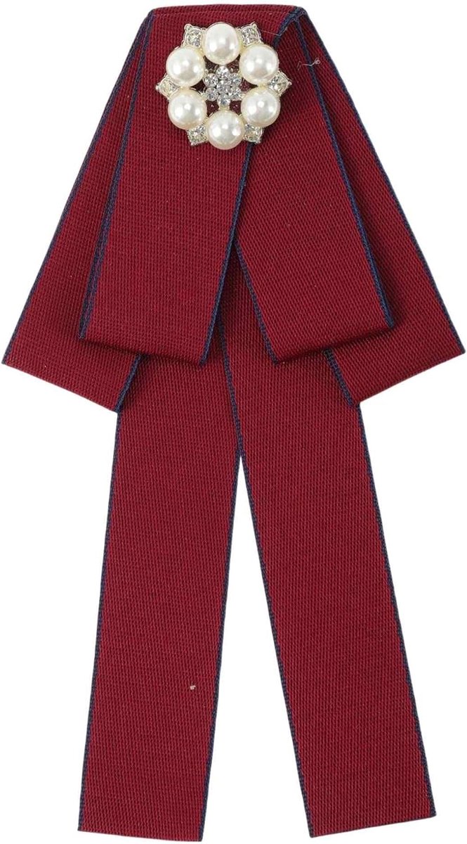 Strik met strik voor dames, voorgeknoopt, stropdas, voor feest, bruiloft, Kerstmis, geschenken, ceremonie, strikken, bordeauxrood 2