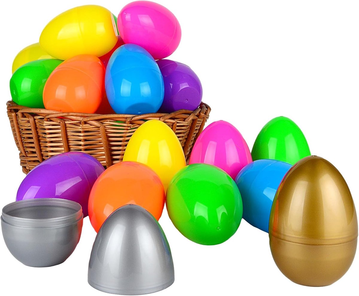 35 stuks plastic eieren om te vullen, 2,52" (8,2 cm) plastic paaseieren om te vullen, plastic eieren voor paaseierenjacht