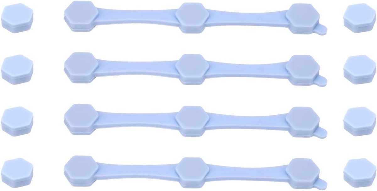4 Sets Magnetische Silicone Sluiting Air Fryer, Herbruikbare Linerhouder Air Fryer voor het Vasthouden Bakpapier Magnetische Silicone Sluiting Voorkomt Bedekken Verbranden van Voedsel (Blauw)