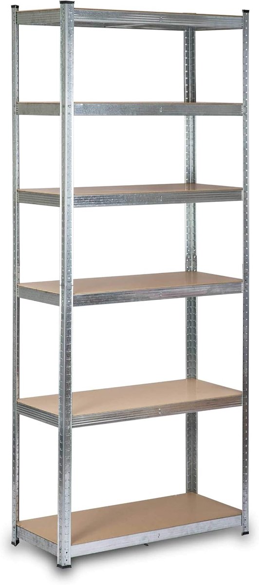 Opbergrek, 2-in-1, 222 x 90 x 40 cm, met 6 planken, maximale belasting 600 kg