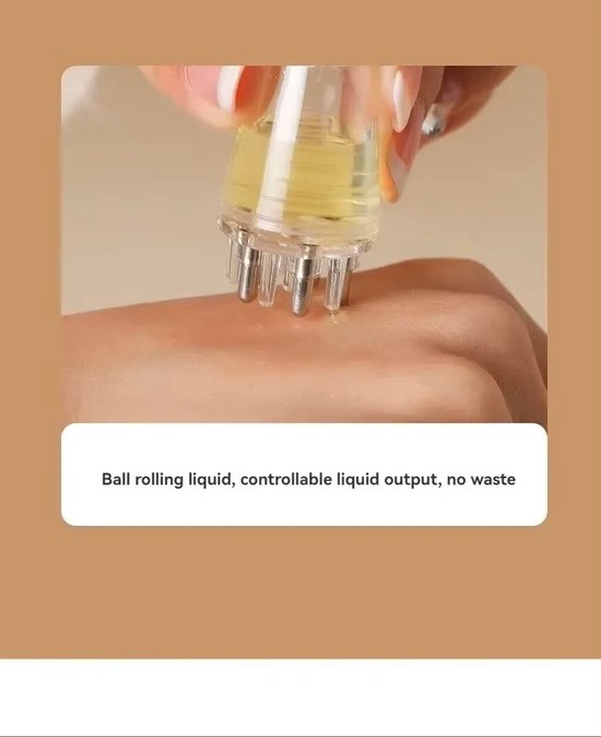 De applicator met balroltechnologie voor vloeibare applicatie zonder verspilling.