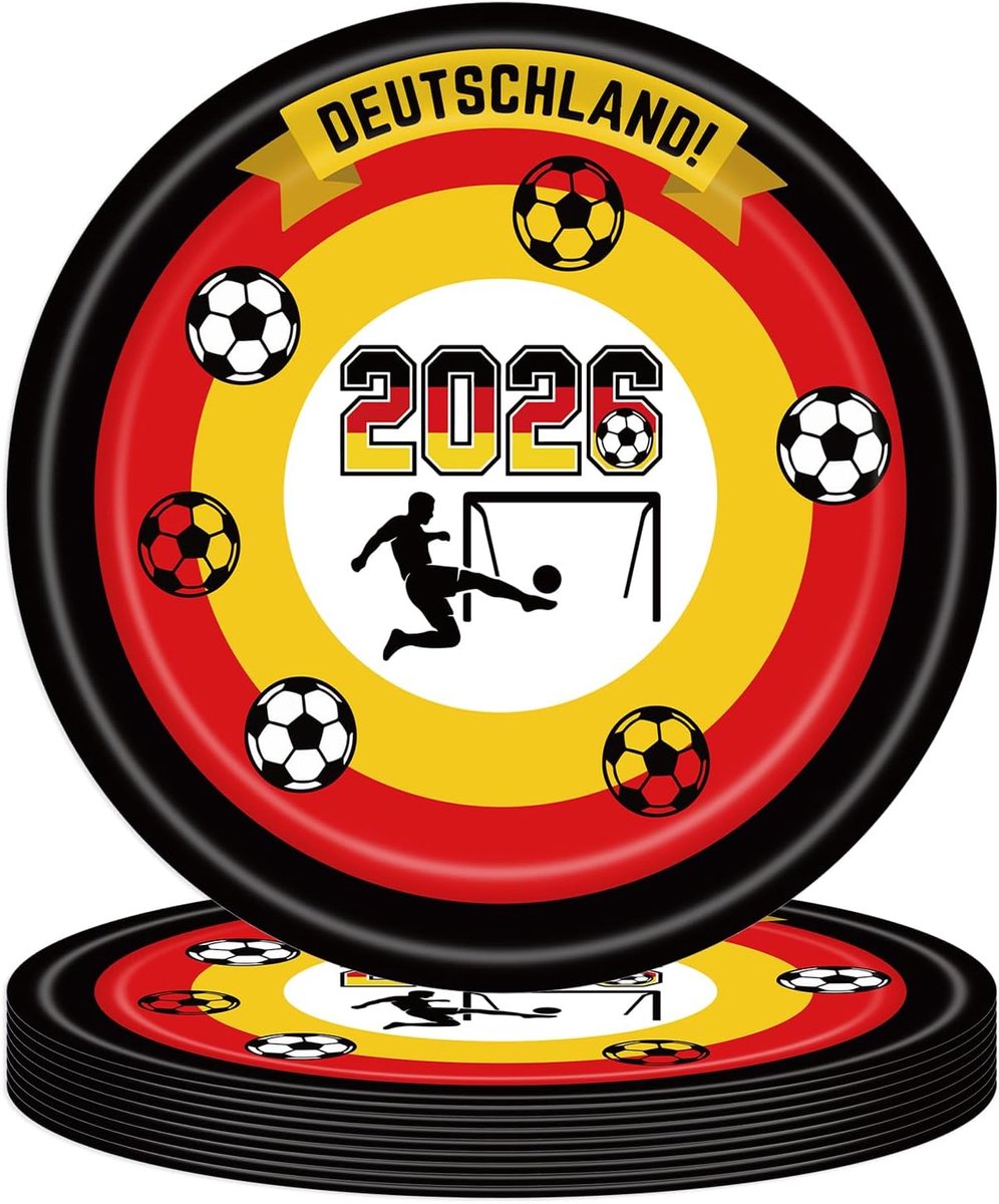 Borden voor wedstrijden, sportevenementen, verjaardagen, barbecues en nationale feestdagen, 16 stuks, 9 inch (23 cm)