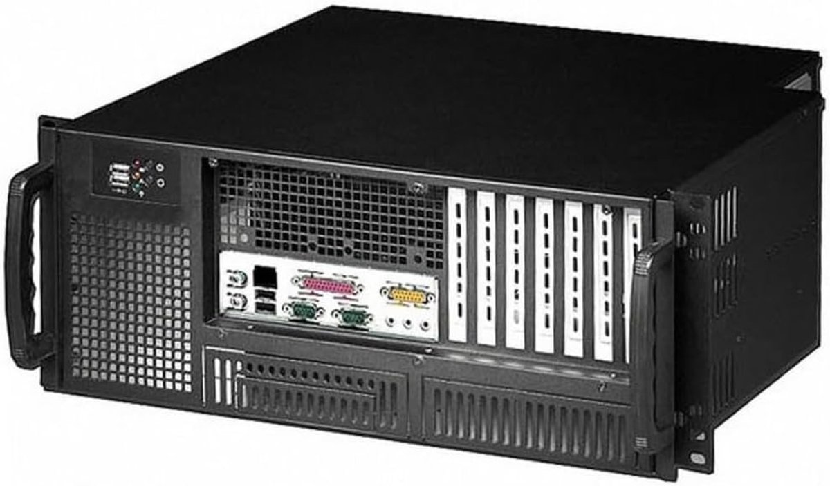 Industrieel chassis Rack 19"/Desktop 4U Ultra Compact Zwart Zwart
