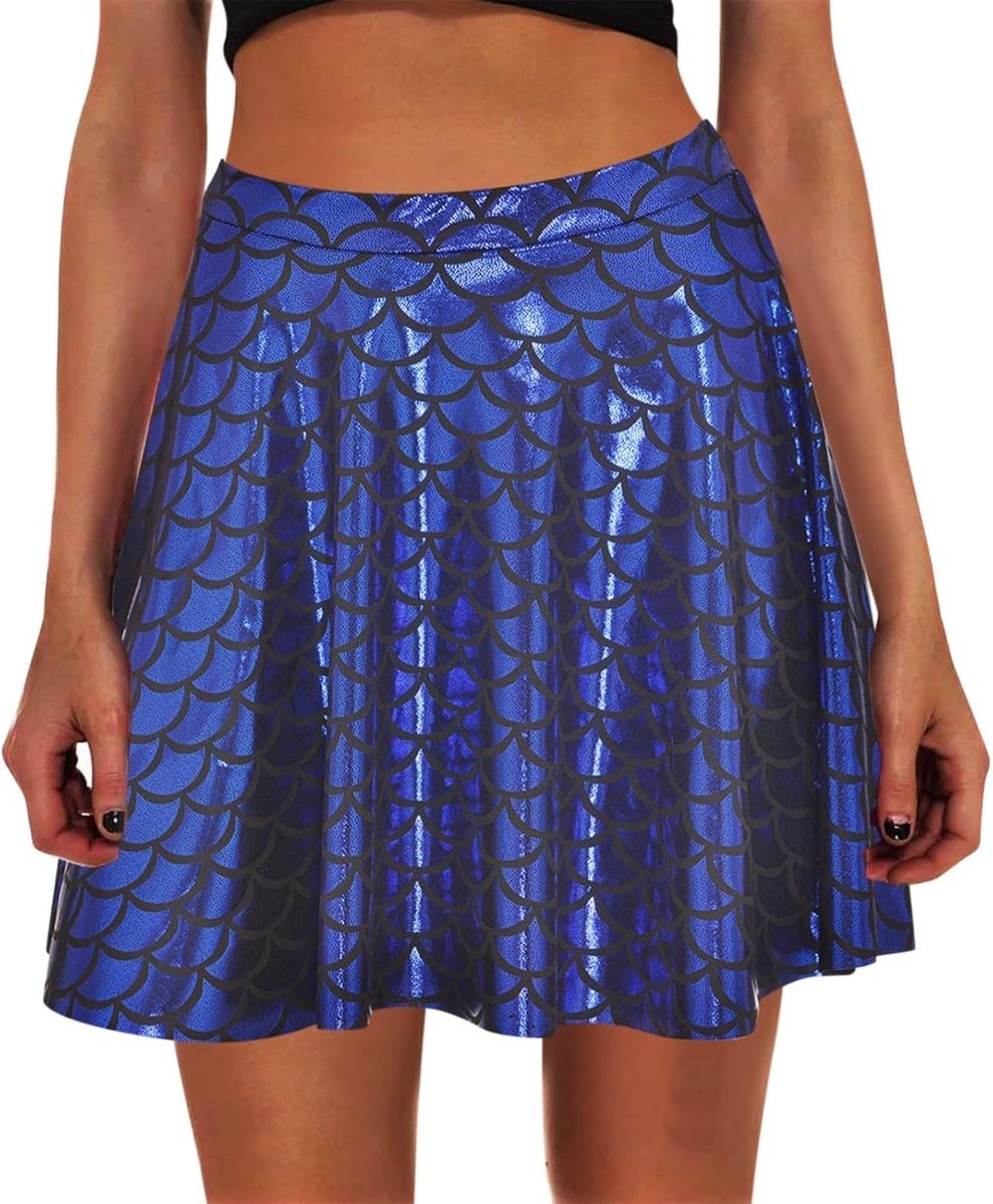 Damesrok, hoge taille, elegant, chique, geplooid, midi, lang, zomer, casual, kantoor, vintage, mode, potlood, skater, avond, A59