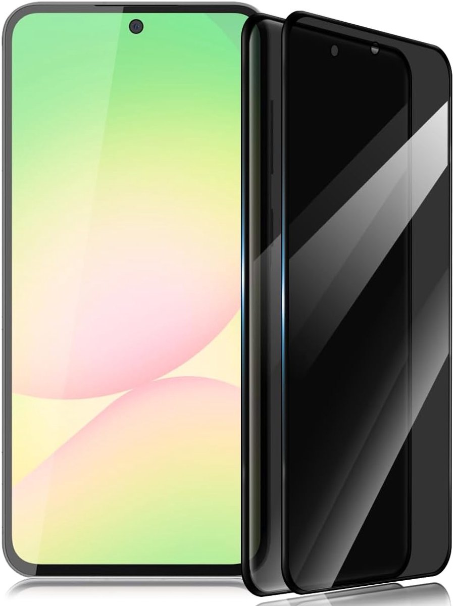 Screenprotector voor Samsung Galaxy A56 5G, pantserglas, 9H-hardheid, krasbestendige folie, privacy, anti-spy, displaybescherming, gehard glas, privacy, pantserfolie, 2 stuks
