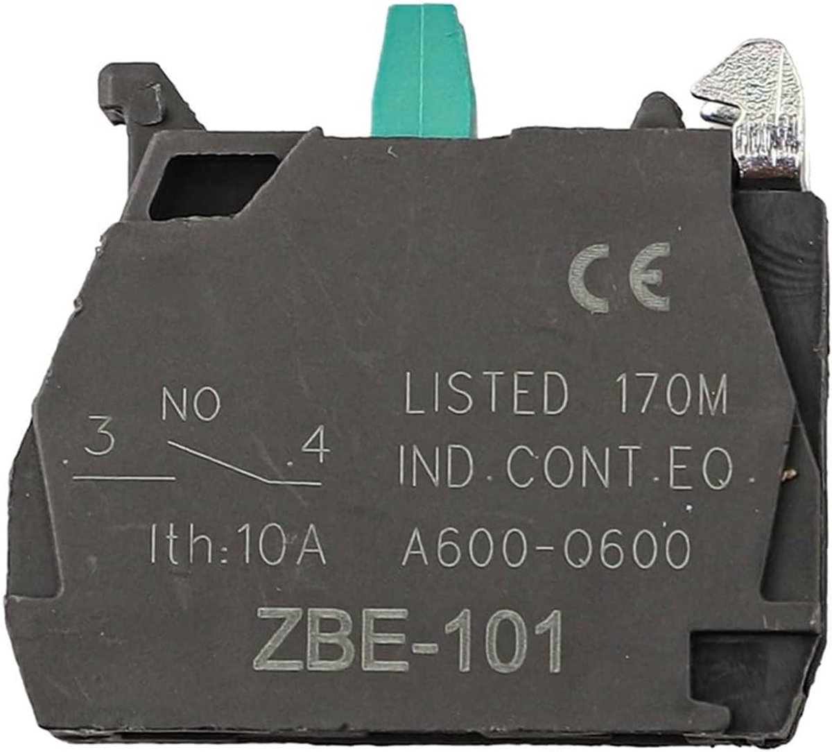 10 stuks schroefklemmen, enkele contactklemmen, voor elektrische besturing en industriële toepassingen, geschikt voor XB4, XB5 (ZBE-101)