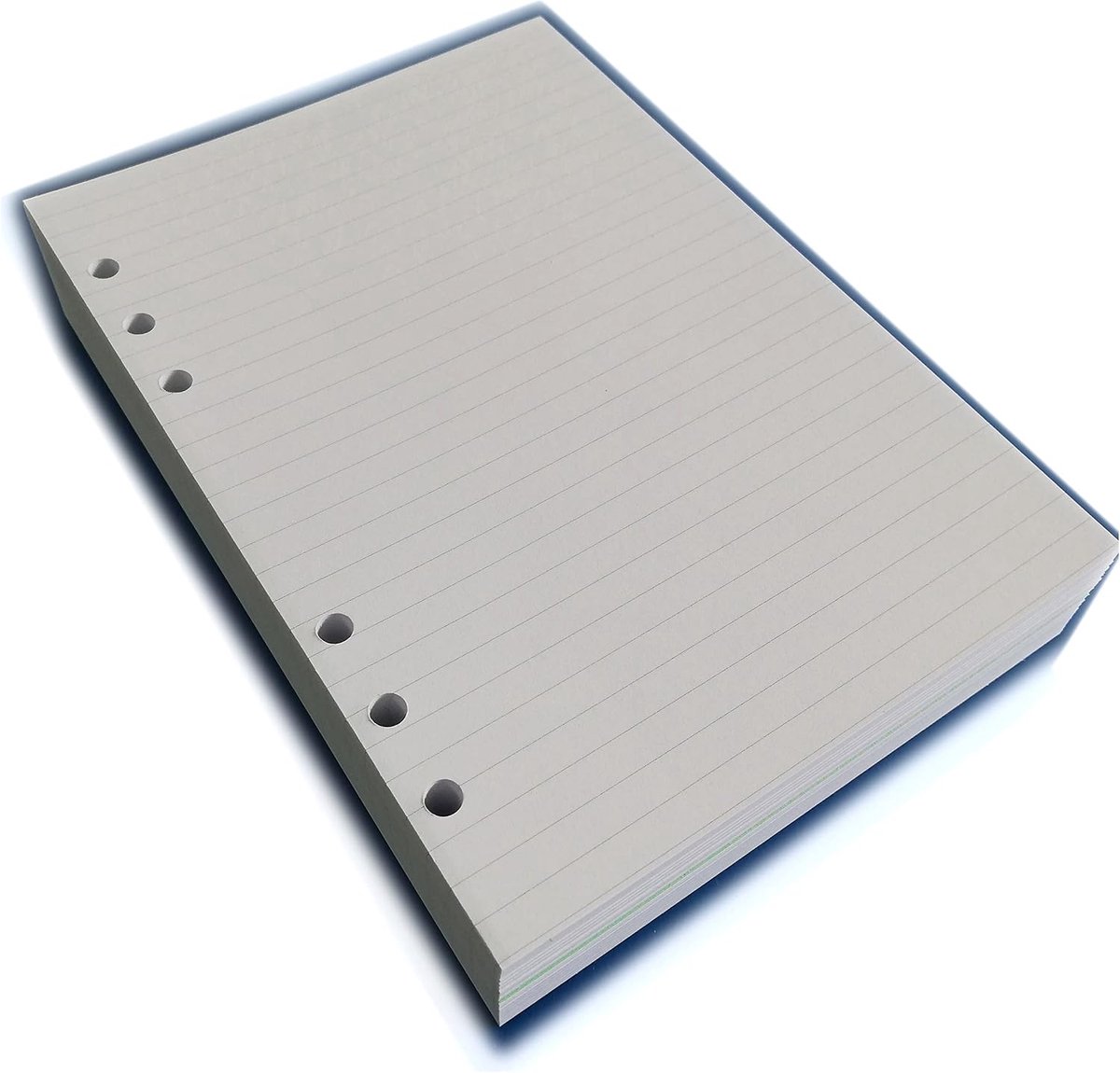 Navulbladen voor afsprakenplanner, 6 ringen, A5-formaat, 14 x 20 cm, 7 mm gelinieerd, dik papier, 120 g, 200 stuks