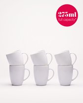 vtwonen - Mokken met oor - Wit - Set van 6 - Porselein - 275 ml