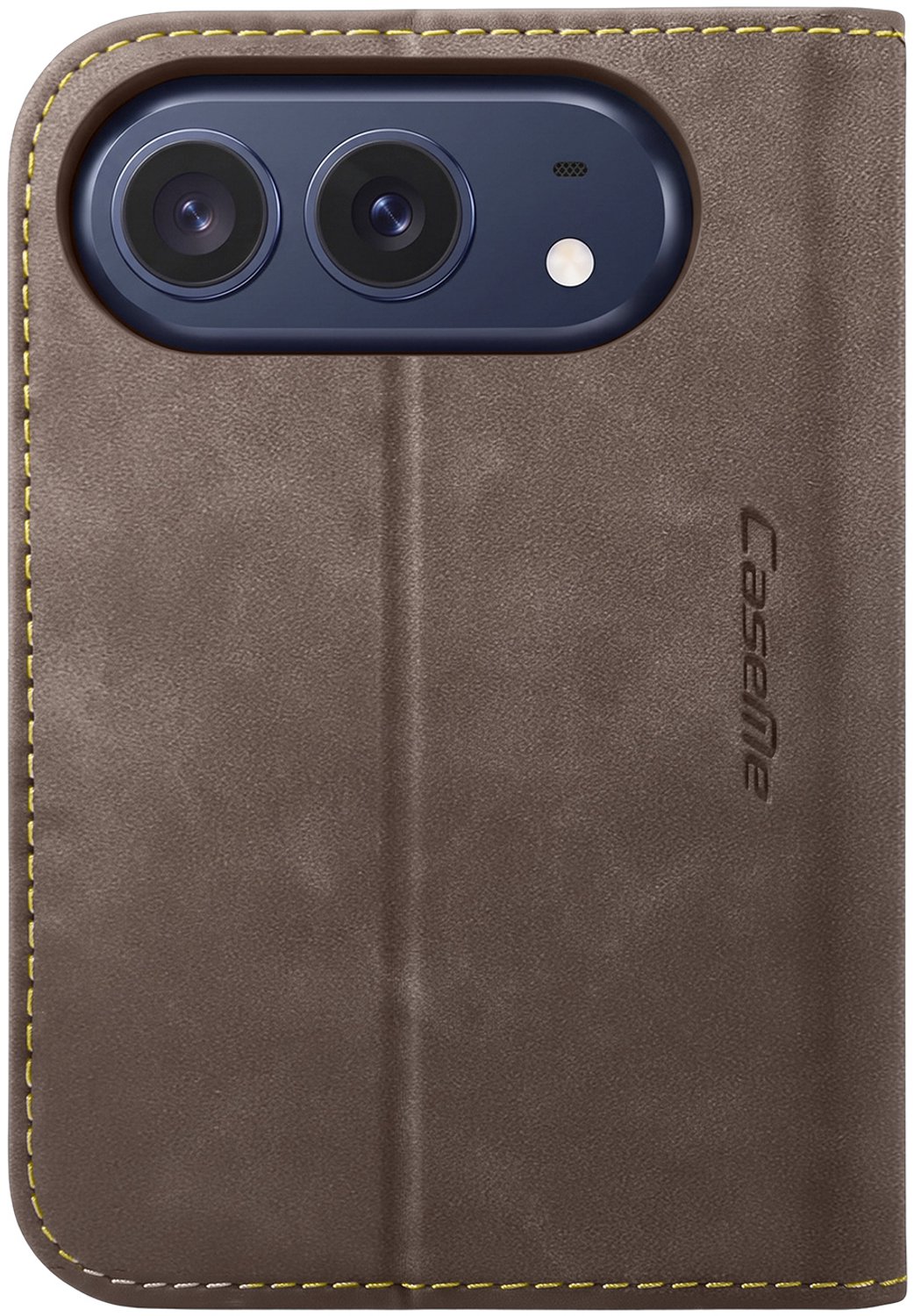 Caseme, Portemonnee Hoesje Geschikt voor Apple iPhone Duo Vintage RFID Bescherming met Standaard, Donkerbruin