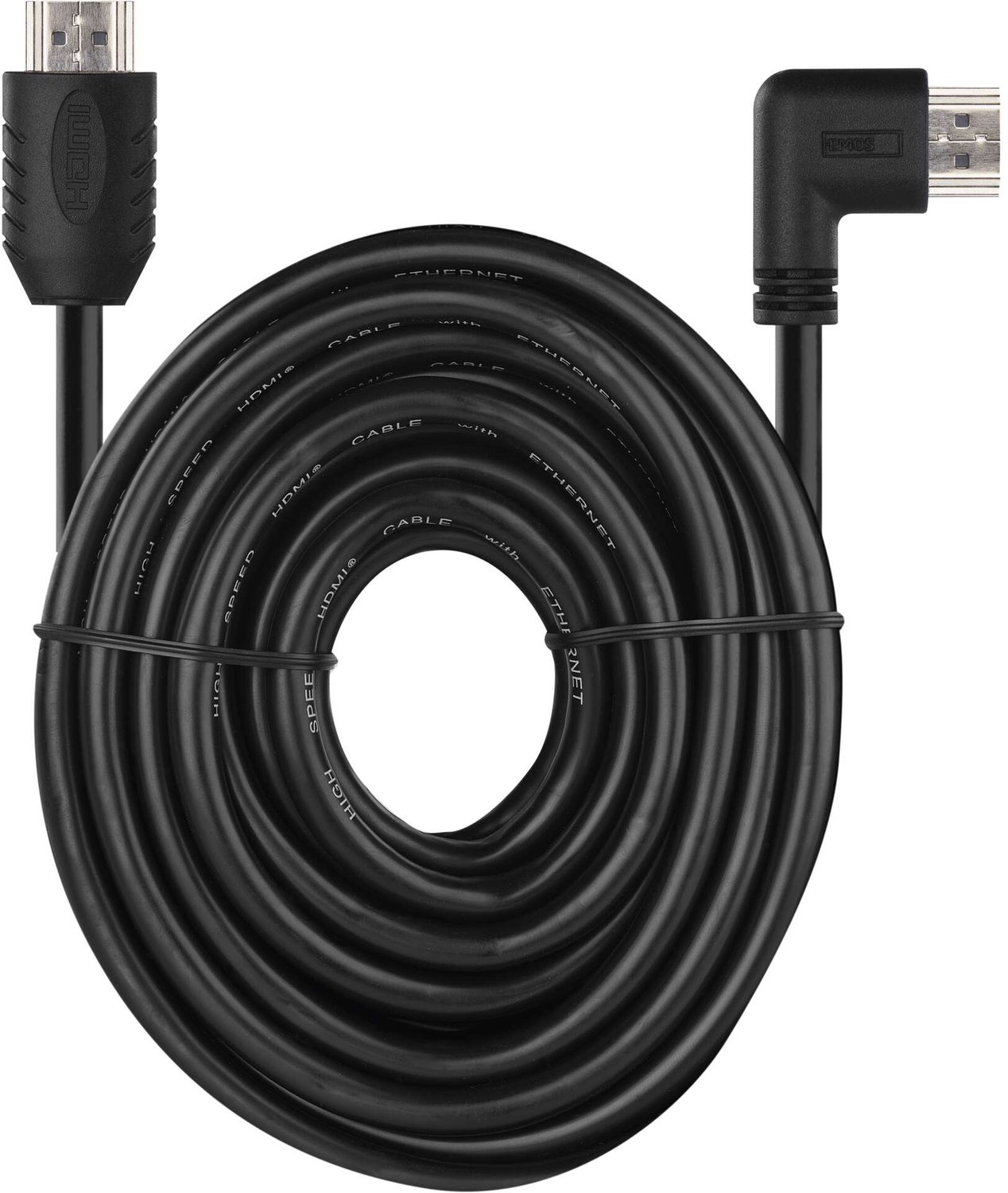 EMOS HDMI 2.0 high speed-kabel A-stekker – A-stekker 90°, 5 m, S10510