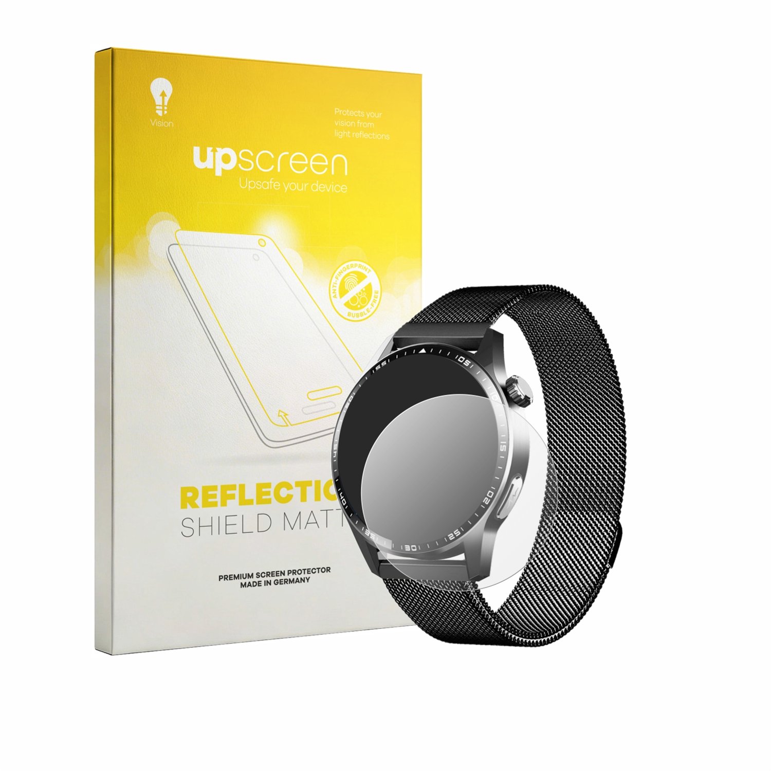 upscreen - Screenprotector voor Mopuea Smartwatch 1.55" - Folie Beschermfolie anti glare matte