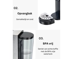Coffee Machine - Nespresso Koffiemachine - Espresso - Maker - ijskoffie - 4 in 1 - Koud/warm koffiezetapparaat - LED-indicator - 1000 ml - Anti-uitdroogbeveiliging - 19 bar druk