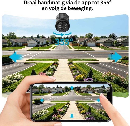 SecuFirst Pro GW219S2 Cameraset, 2x Batterij camera met zonnepaneel en Gateway - 64GB opslag Dome zwart - IP Camera draai- en kantelbaar voor buiten – 3K resolutie — afbeelding 3