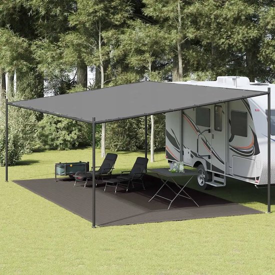 HDPE Tent Vloerkleed Antraciet 400x700 cm — afbeelding 3