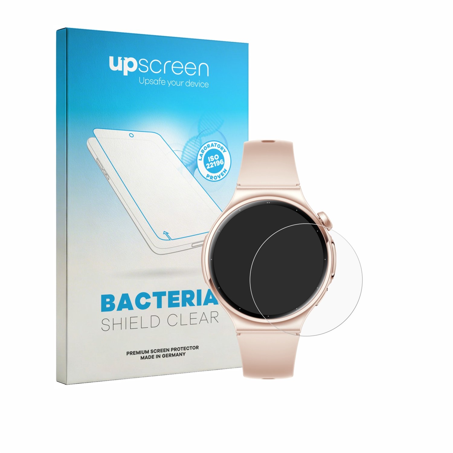 upscreen - Screenprotector voor Huawei Watch 6 42 mm - Folie Beschermfolie transparant antibacterieel