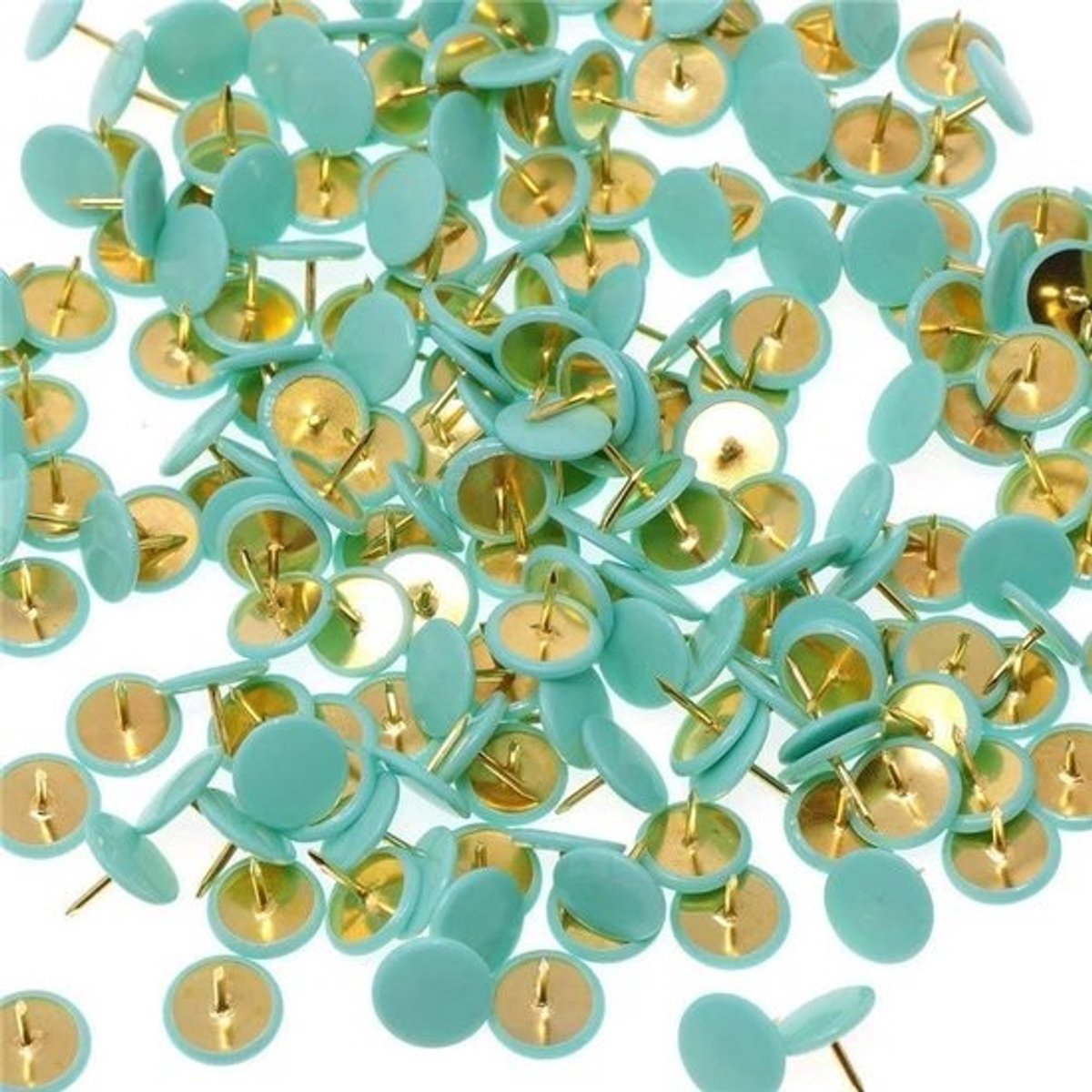 Metalen punaises - Ronde pins - Voor het bevestigen van borden - 300 stuks - Muntgroen