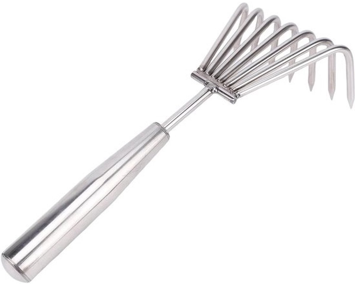 Handharken - Tuinharken - Bodem Bewerken - Duurzame Constructie - 33 cm - Zilver