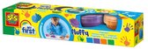 SES Creative My First Vingerverf - Fluffy 4 Kleuren - Vanaf 1 Jaar - 4 x 110 ml - Babyproof - Glutenvrij - Schoencadeautjes Sinterklaas