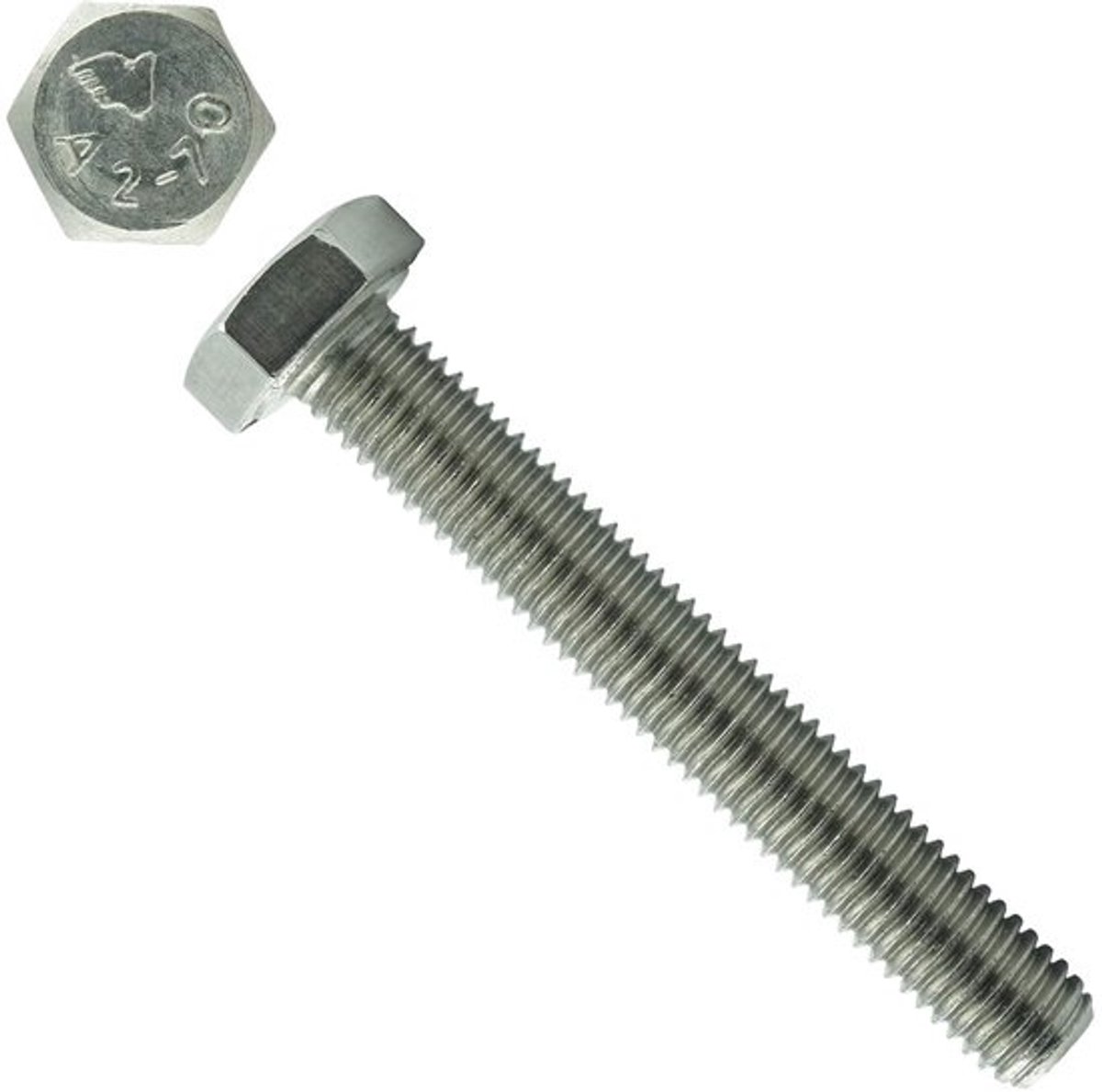 Zeskantschroeven - Machineschroeven - bouten - Bevestiging - metaalbouw - Roestvrij staal A2 - M8 x 30 mm