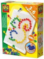 SES Creative Montessori Mozaïekbord Compact met 100 Pinnen - Vanaf 3 Jaar - Mozaïek Kinderen - Schoencadeautjes Sinterklaas
