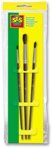 SES Creative Penselenset - 3 Diktes voor Verf en Knutselsets - Vanaf 3 Jaar - 3 Stuks - Schoencadeautjes Sinterklaas