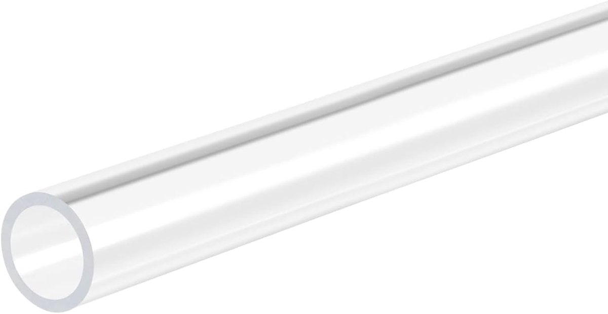 DMiotech 10mm x 12mm 12" Transparent Hard Plastic Hose Aquarium Water Cooling System Hydraulic - ShopVlot