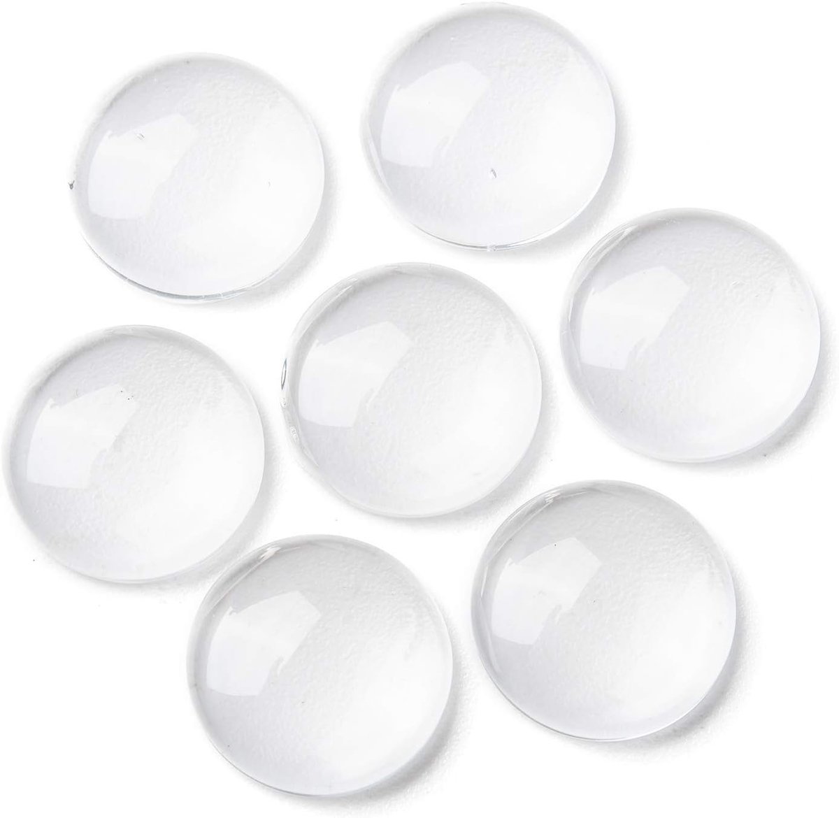 Cheriswelry 200 Pieces 14mm Glass Cabochons Round Domed Cabochons Flat Back Glass Tile for Cameo Photo Pendant DIY - ShopVlot