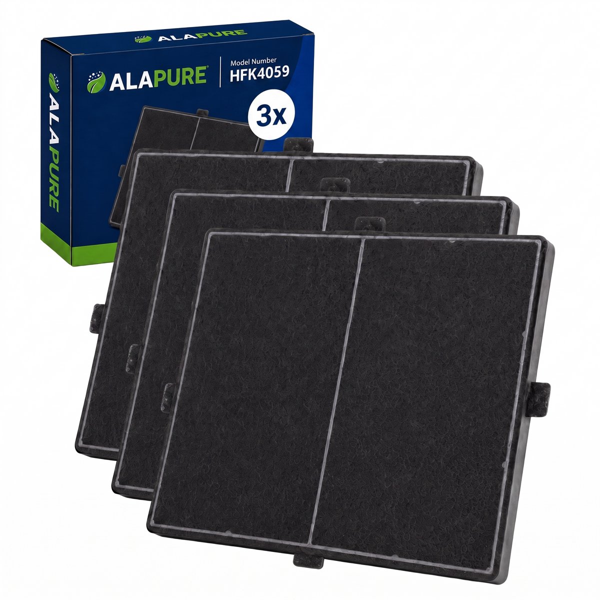 3x Alapure 4059 Compatibel met Miele Koolstoffilter D12-1 / DUMF12