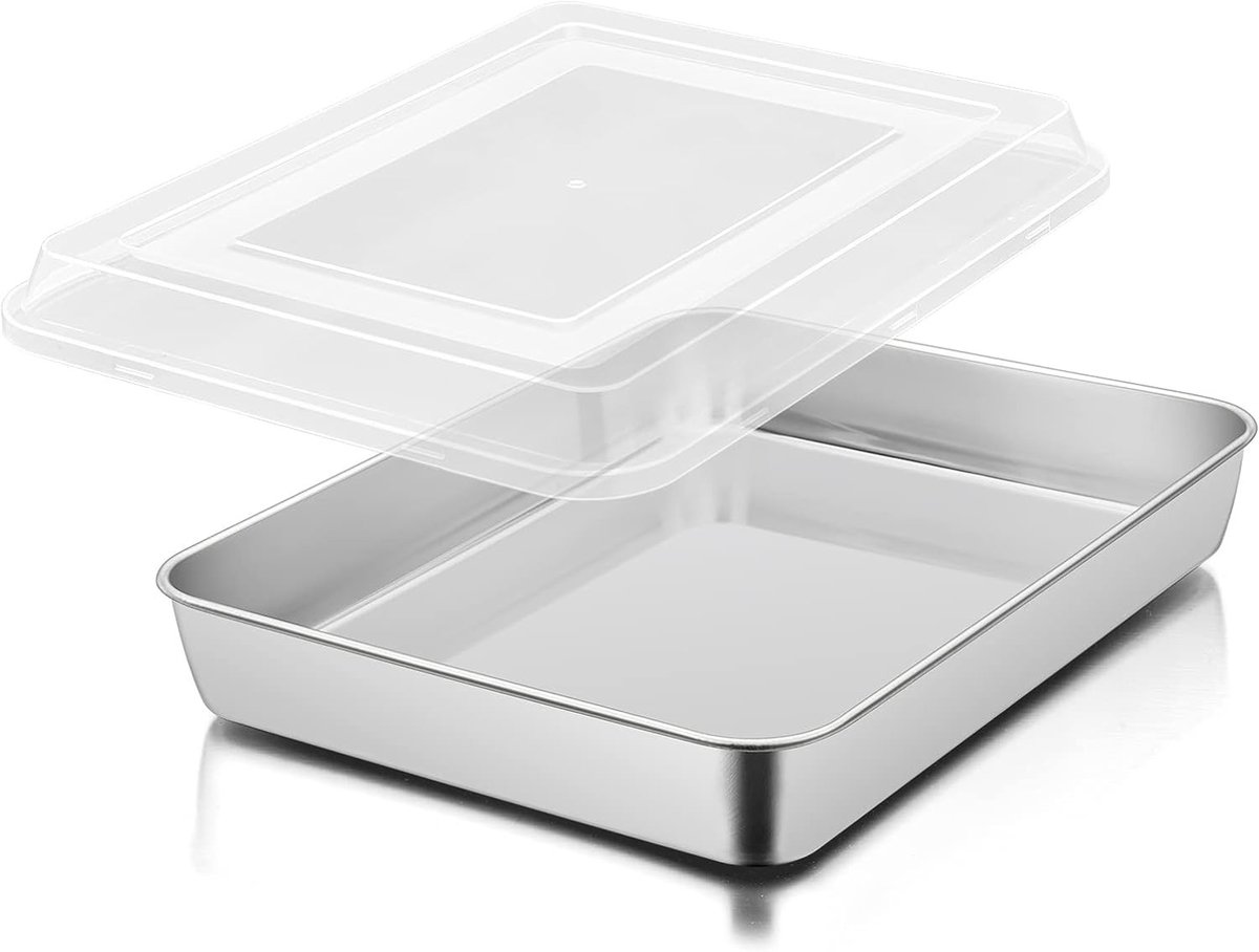 Cakevorm - Zilver - 31,5 x 24,5 x 5 cm - Roestvrij Staal - Voor Taarten en Ovenschotels