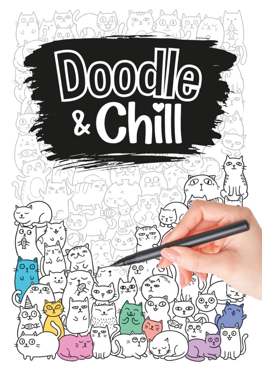 Doodle & Chill - Follow the Lines, Clear Your Mind: Trace Cute Little Doodles and Color Them Later – A Relaxing Line - ShopVlot