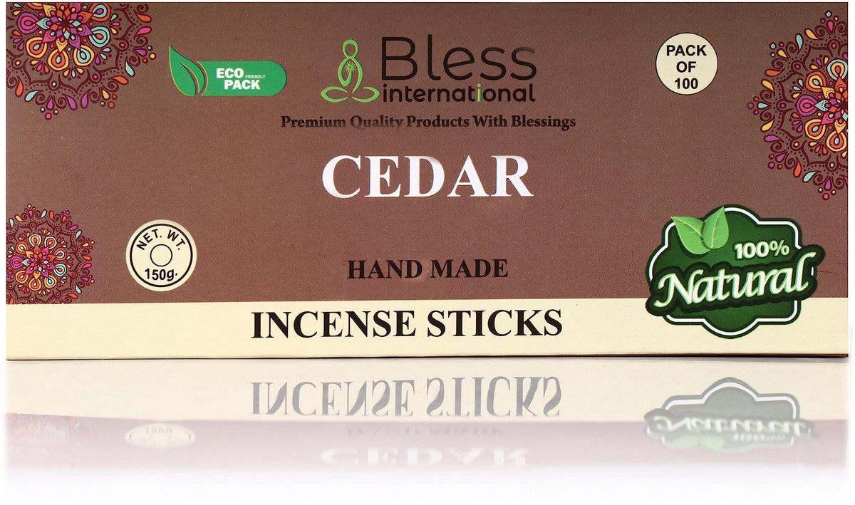 Bless-Organic-Ceder 100%-Natuurlijke-Handgemaakte-wierookstokjes - ShopVlot
