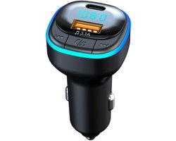 25W krachtige draadloze auto-FM-zender, handsfree muziek streamen, snelle Type-C USB-autolader, snelle MP3-speler en hoogwaardige audio-ontvanger voor entertainment in de auto