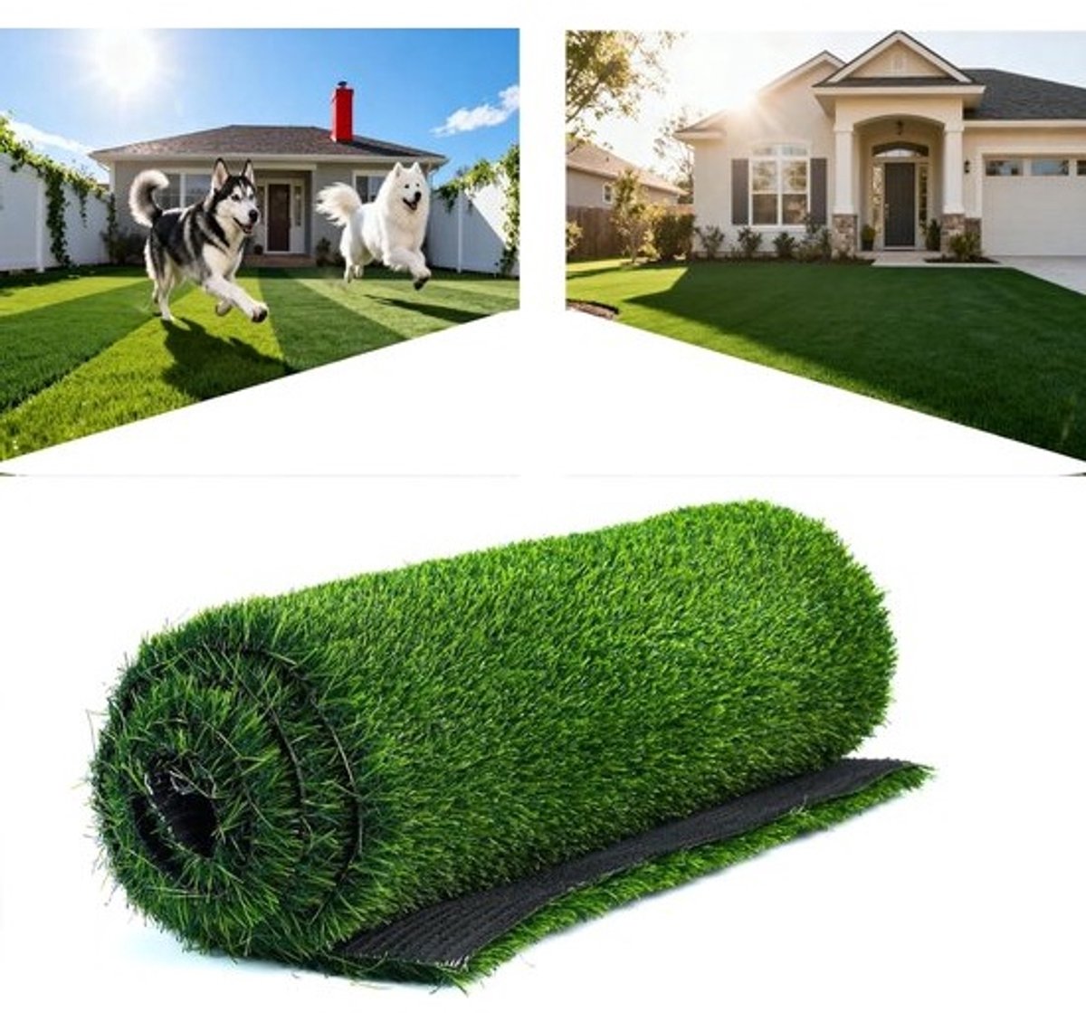 Kunstgrastapijt - Realistisch gazon - Voor binnen- en buitengebruik - Hoge dichtheid - Poolhoogte - 1 x 4 meter - Groen