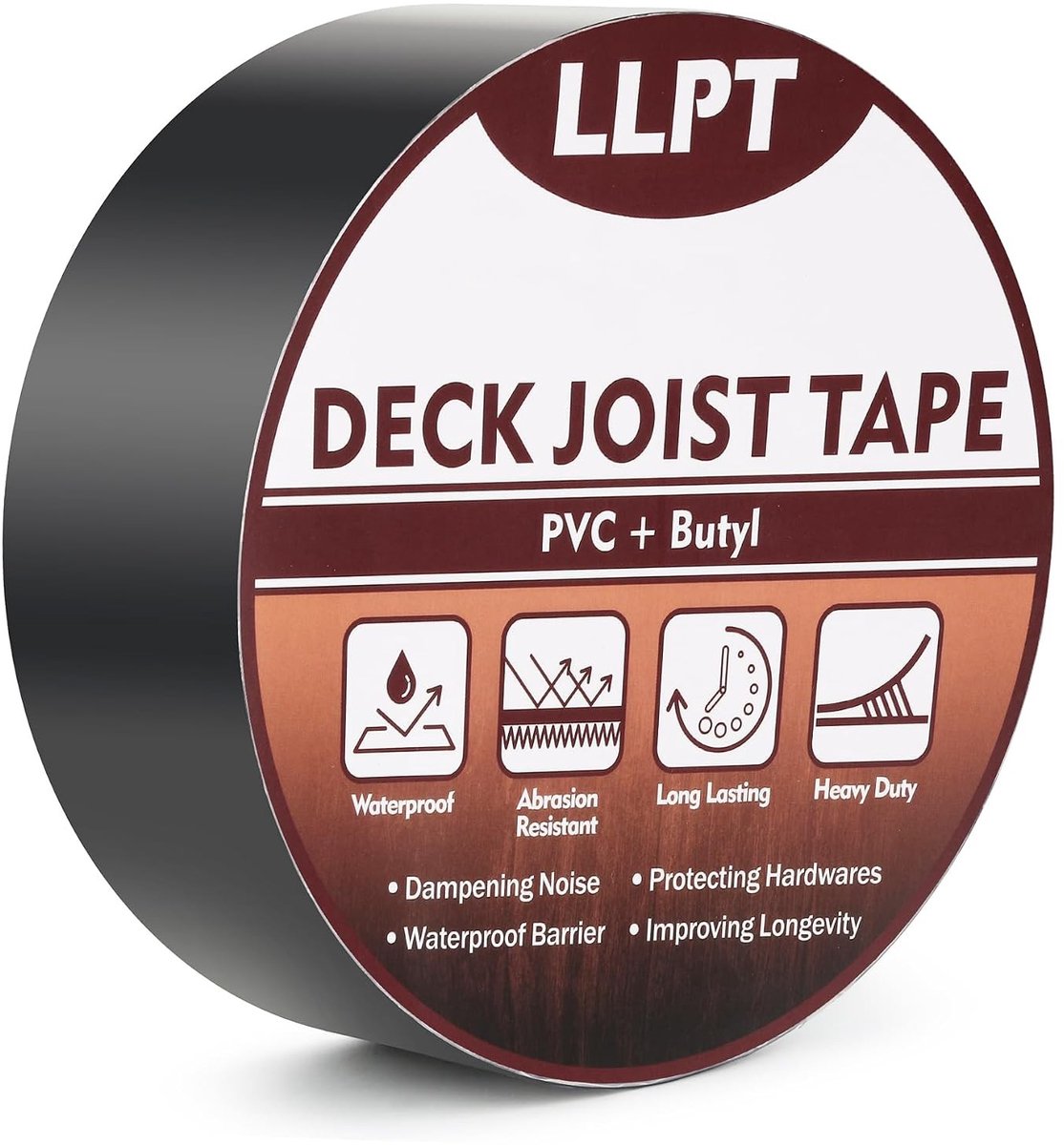 Dekkingstape 50 mm x 15 m voor Bescherming van Balken en Steunen, Robuuste Waterdichte Butyla Sealant voor Houten Vloeren en Bouwconstructies